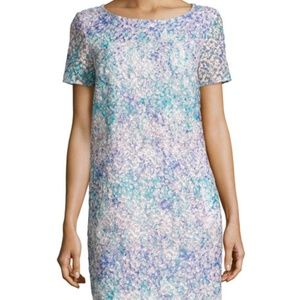 Bronwyn Floral-Embroidered Shift Dress, Pink Bloss